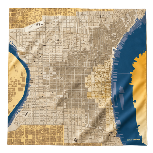 Historic Philadelphia THEN Silk Scarf